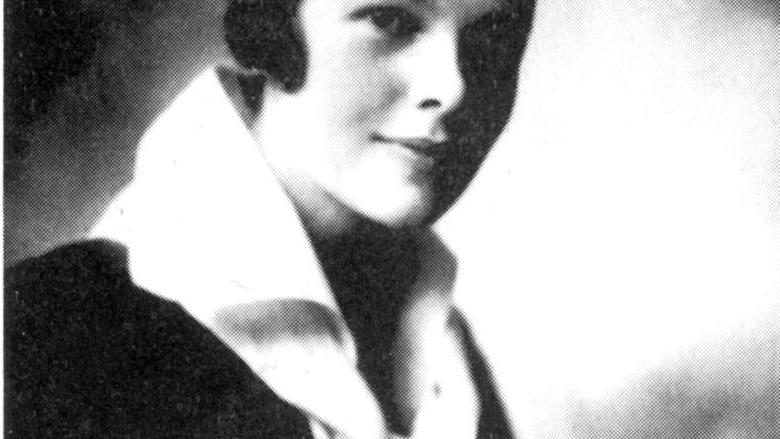 Amelia Earhart in cap and gown