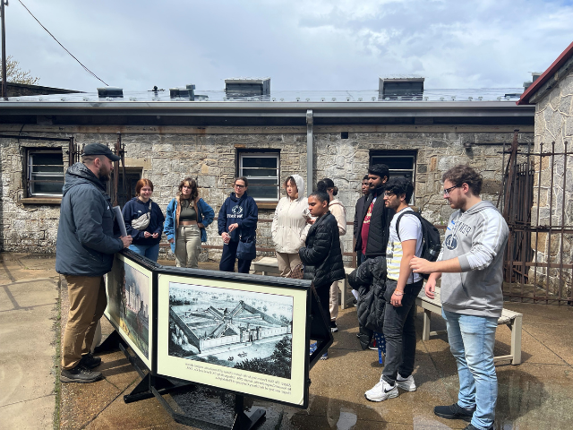 Students on Tour of the Eastern State Penitentiary in Philadelphia